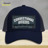 Corrections Officer Better Lover Novelty License Plate Hat Mesh / Navy