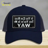 You Are In My Way Novelty License Plate Hat Mesh / Navy