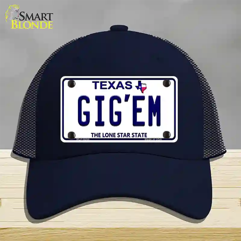 Gigem Texas Novelty License Plate Hat Mesh / Navy