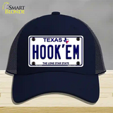 Hookem Texas Novelty License Plate Hat Mesh / Navy