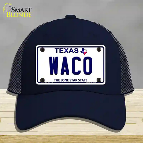 Waco Texas Novelty License Plate Hat Mesh / Navy