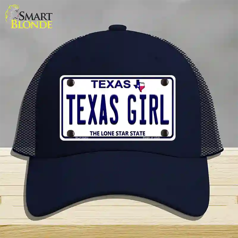 Texas Girl Texas Novelty License Plate Hat Mesh / Navy