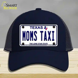 Moms Taxi Texas Novelty License Plate Hat Mesh / Navy