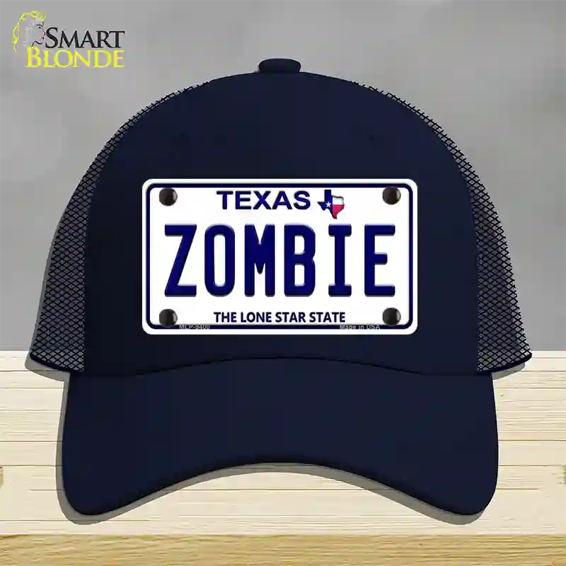 Zombie Texas Novelty License Plate Hat Mesh / Navy