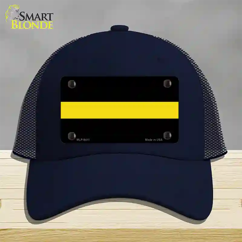 Thin Yellow Line Novelty License Plate Hat Mesh / Navy