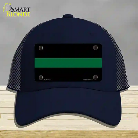 Thin Green Line Novelty License Plate Hat Mesh / Navy