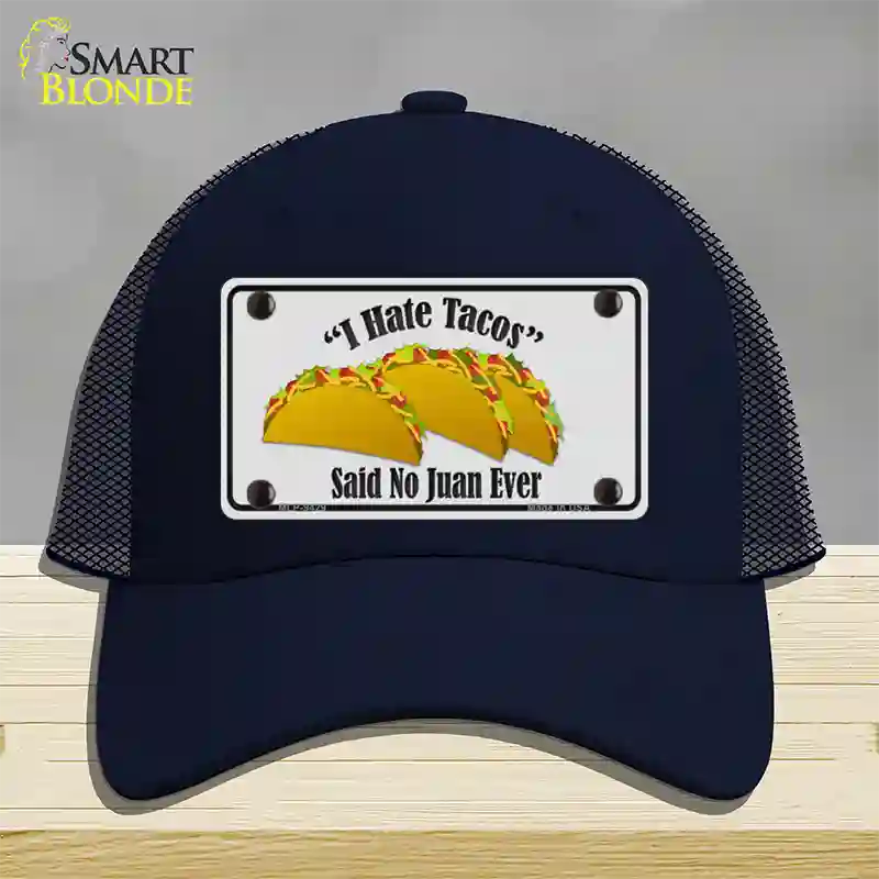 Tacos Novelty License Plate Hat Mesh / Navy