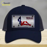 Texas Girl Diamond Novelty License Plate Hat Mesh / Navy