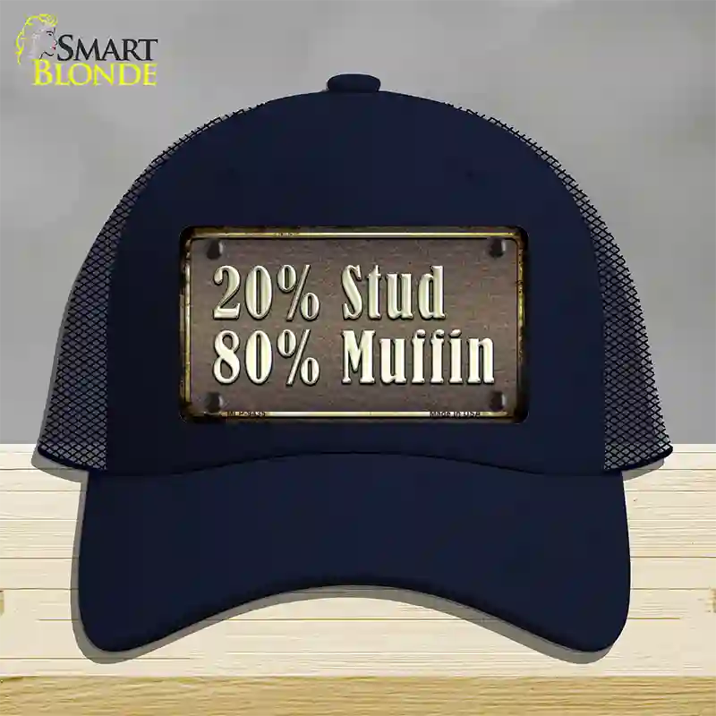 20 Percent Stud Novelty License Plate Hat Mesh / Navy