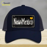 New Mexico Flag Script Novelty License Plate Hat Mesh / Navy