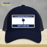 South Carolina I Breathe Blank Novelty License Plate Hat Mesh / Navy