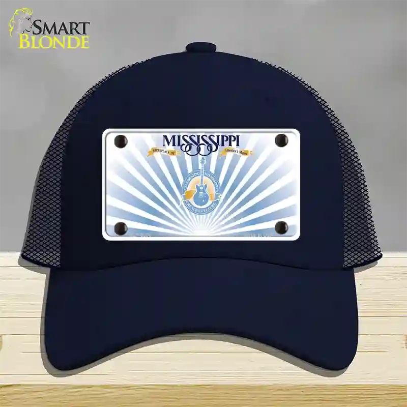 Mississippi Creative Culture Blank Novelty License Plate Hat Mesh / Navy