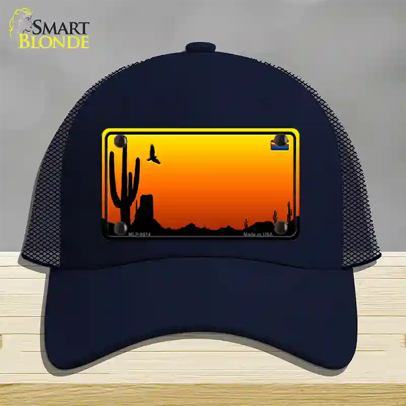 AZ Blank Scenic Novelty License Plate Hat Mesh / Navy