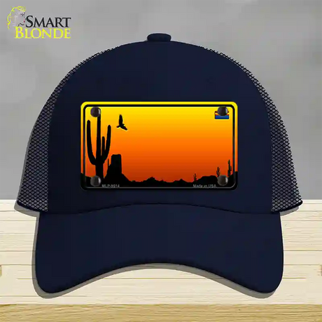 AZ Blank Scenic Novelty License Plate Hat Mesh / Navy