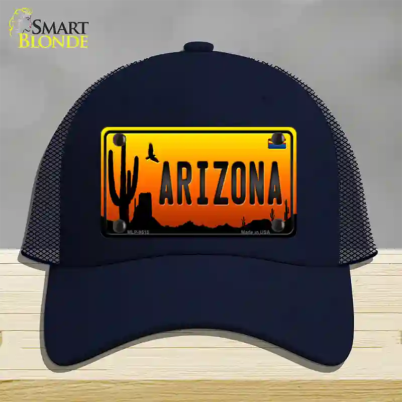 Arizona Scenic Novelty License Plate Hat Mesh / Navy