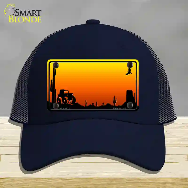 Jeep Blank Scenic Novelty License Plate Hat Mesh / Navy