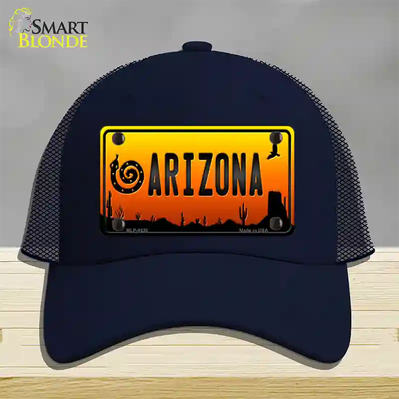 Snake Arizona Scenic Novelty License Plate Hat Mesh / Navy