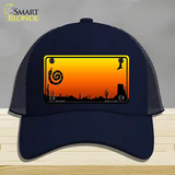 Snake Blank Scenic Novelty License Plate Hat Mesh / Navy