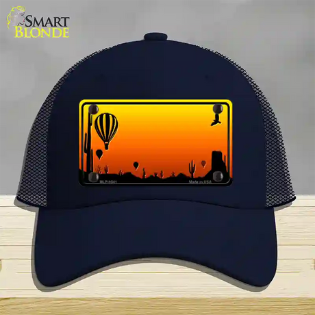 Balloon Blank Scenic Novelty License Plate Hat Mesh / Navy