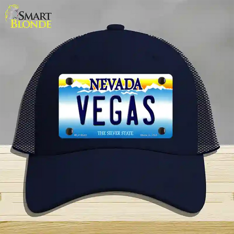 Vegas Nevada Novelty License Plate Hat Mesh / Navy