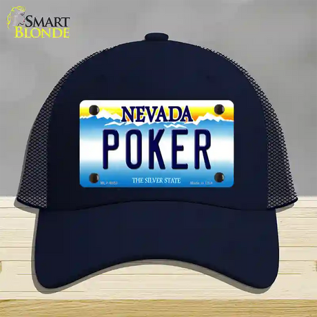 Poker Nevada Novelty License Plate Hat Mesh / Navy