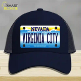 Virginia City Nevada Novelty License Plate Hat Mesh / Navy