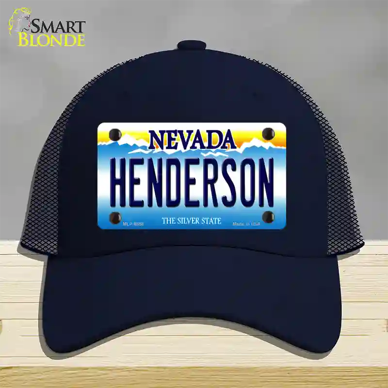 Henderson Nevada Novelty License Plate Hat Mesh / Navy