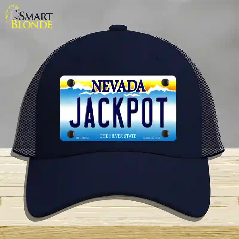 Jack Pot Nevada Novelty License Plate Hat Mesh / Navy