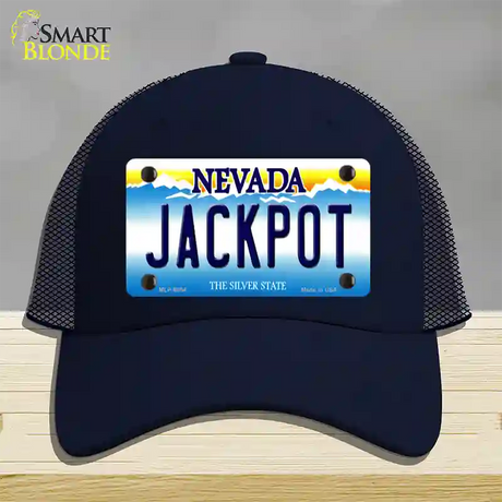 Jack Pot Nevada Novelty License Plate Hat Mesh / Navy