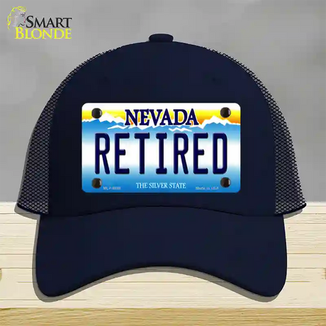 Retired Nevada Novelty License Plate Hat Mesh / Navy