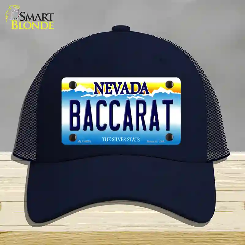 Baccarat Nevada Novelty License Plate Hat Mesh / Navy