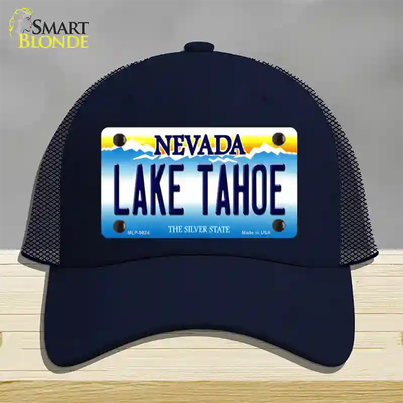 Lake Tahoe Nevada Novelty License Plate Hat Mesh / Navy