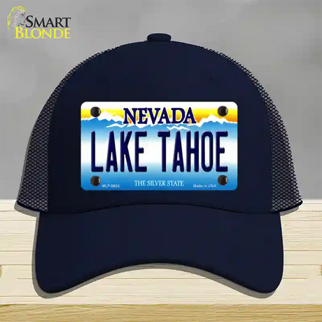 Lake Tahoe Nevada Novelty License Plate Hat Mesh / Navy