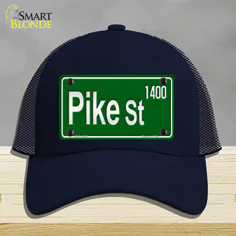 Pike St 1400 Novelty License Plate Hat Mesh / Navy