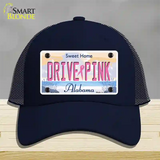 Drive Pink Alabama Novelty License Plate Hat Mesh / Navy