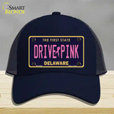 Drive Pink Delaware Novelty License Plate Hat Mesh / Navy