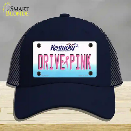 Drive Pink Kentucky Novelty License Plate Hat Mesh / Navy