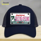 Drive Pink Louisiana Novelty License Plate Hat Mesh / Navy