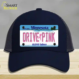 Drive Pink Minnesota Novelty License Plate Hat Mesh / Navy