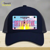 Drive Pink Mississippi Novelty License Plate Hat Mesh / Navy