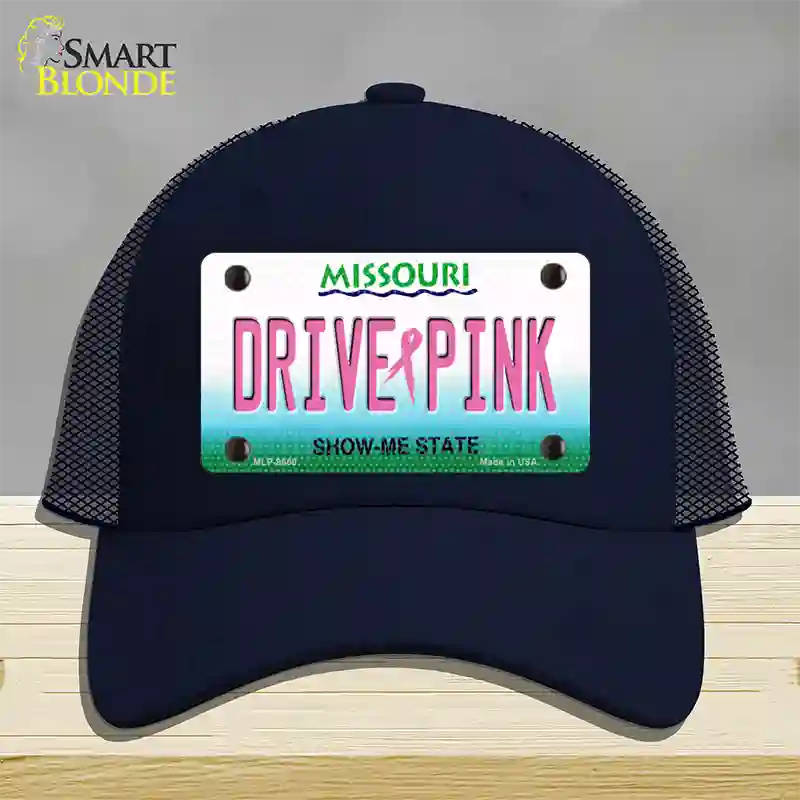 Drive Pink Missouri Novelty License Plate Hat Mesh / Navy