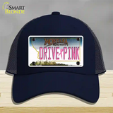 Drive Pink Montana Novelty License Plate Hat Mesh / Navy