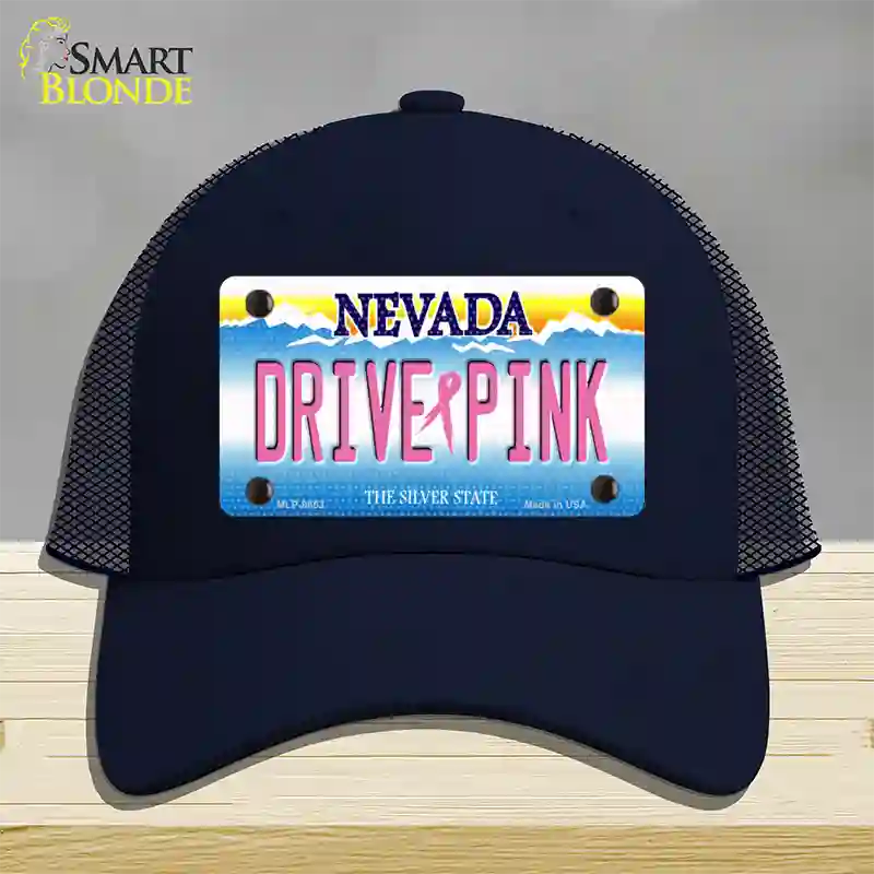 Drive Pink Nevada Novelty License Plate Hat Mesh / Navy