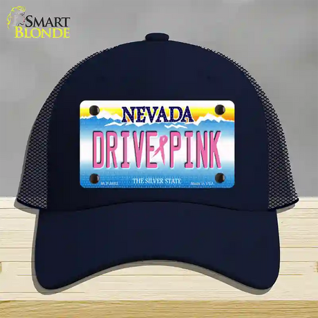 Drive Pink Nevada Novelty License Plate Hat Mesh / Navy