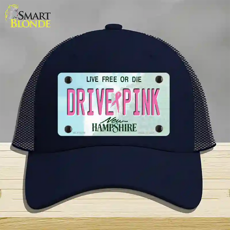 Drive Pink New Hampshire Novelty License Plate Hat Mesh / Navy