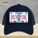 Drive Pink Oregon Novelty License Plate Hat Mesh / Navy