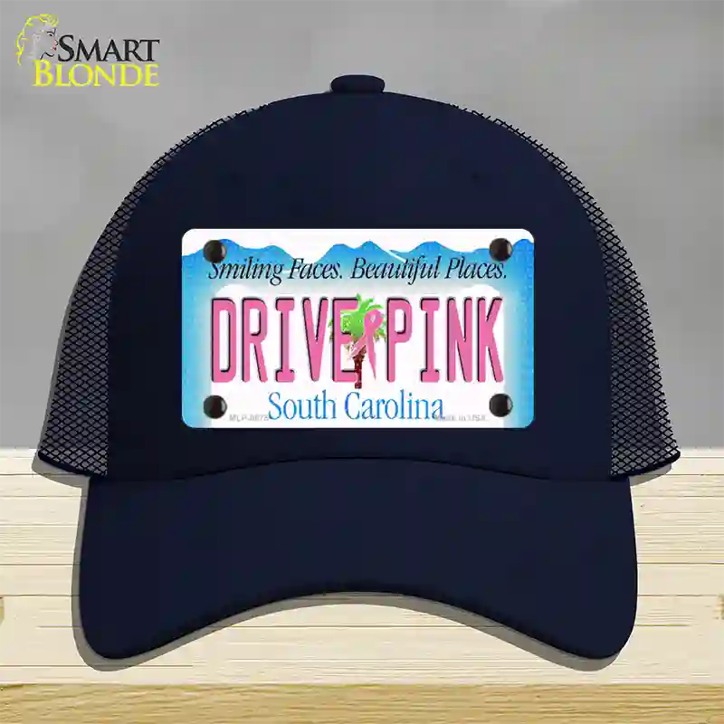 Drive Pink South Carolina Novelty License Plate Hat Mesh / Navy