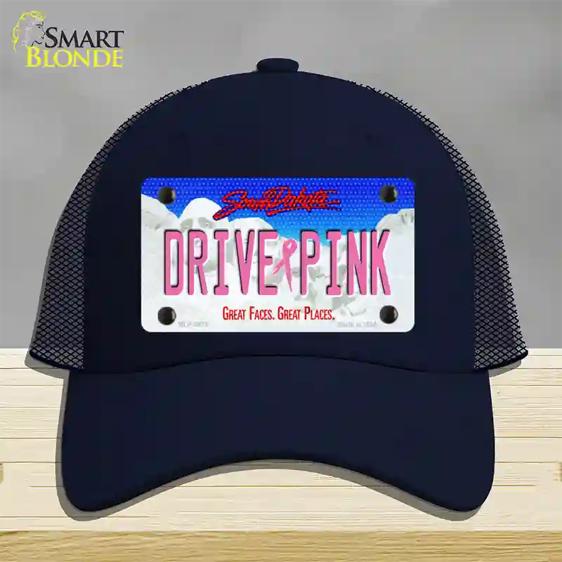 Drive Pink South Dakota Novelty License Plate Hat Mesh / Navy