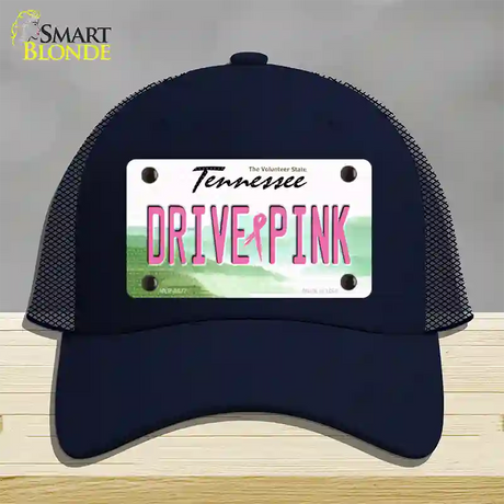 Drive Pink Tennessee Novelty License Plate Hat Mesh / Navy