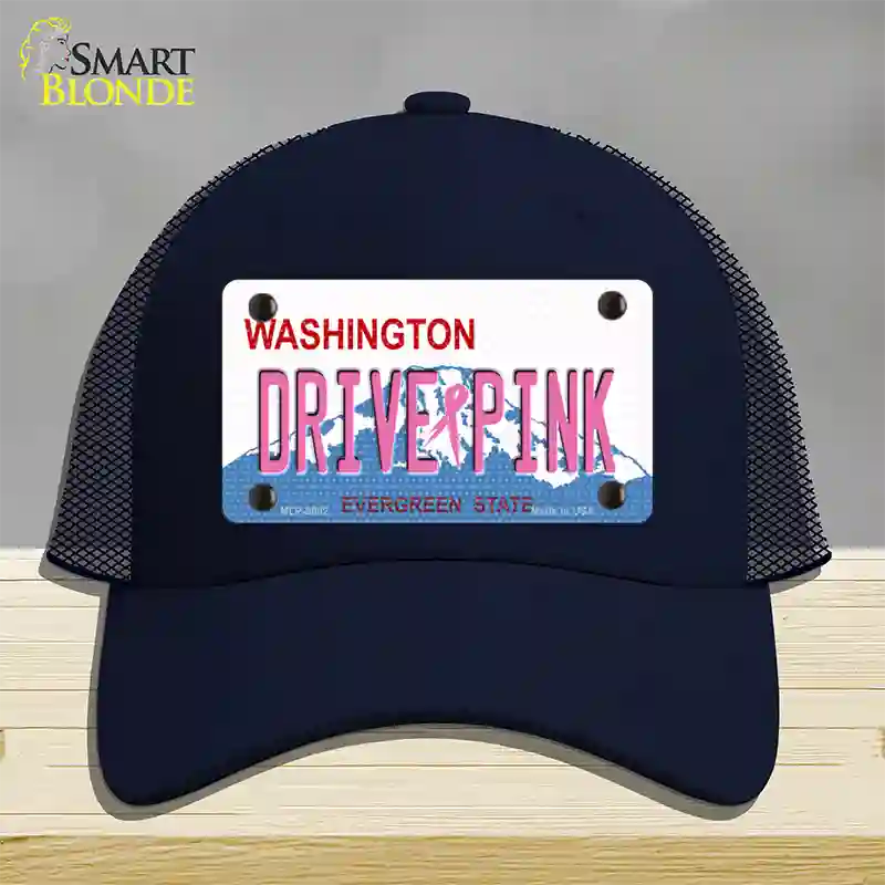 Drive Pink Washington Novelty License Plate Hat Mesh / Navy